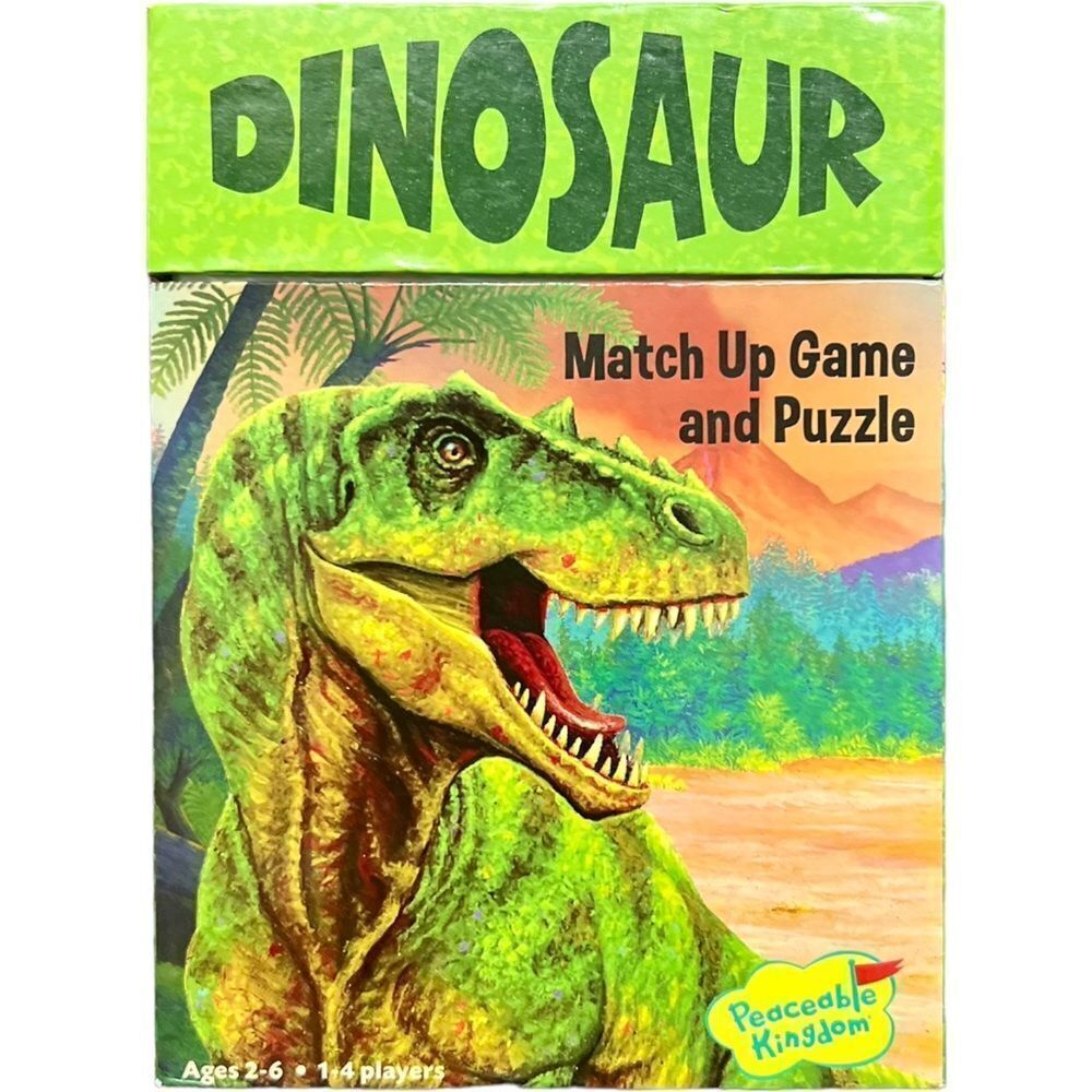 Peaceable Kingdom Kids Dinosaur Match Up Memory Matching Card Game & Puzzle.